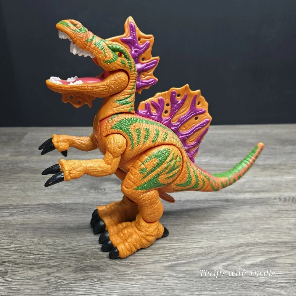 Mattel Imaginext Dinosaur- Ripper‎ Spinosaurus - Orange Green Chomping - Tested!